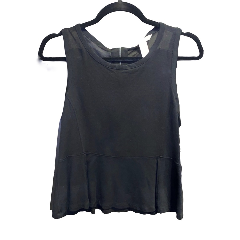 MESH PEPLUM TOP